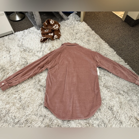 Pink corduroy shirt Jacket - Picture 5 of 5